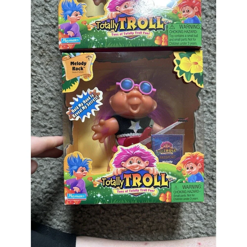Vintage NEW 2001 Totally Trolls Dolls Kiki Kicker & Melody Rock SEALED